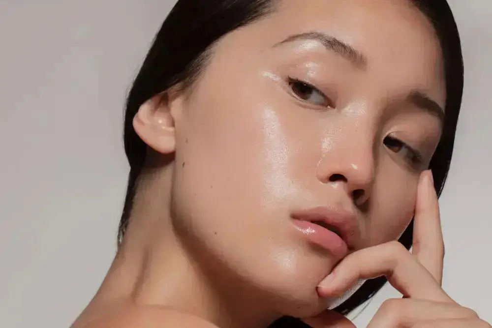 a girl with clear skin