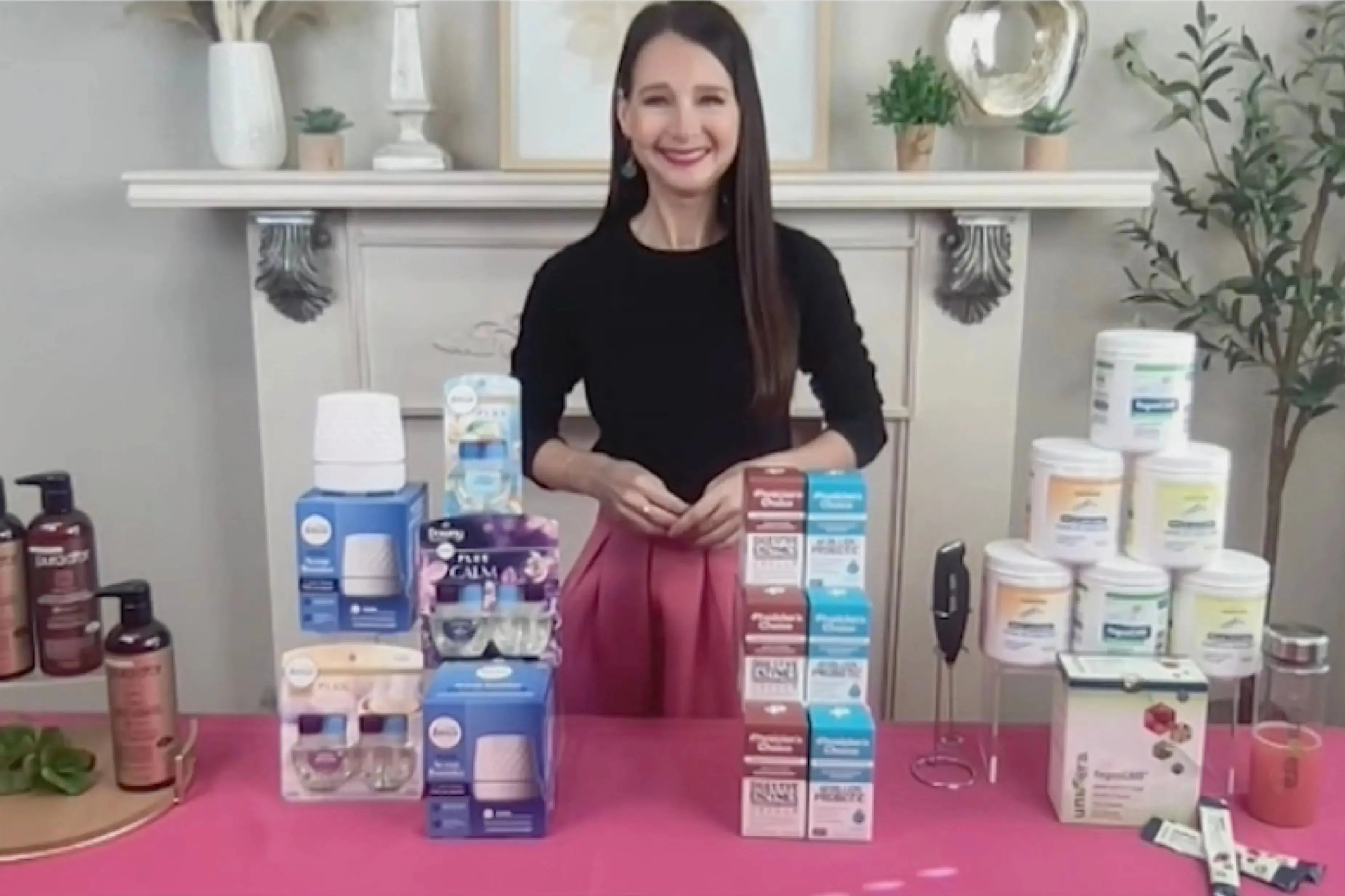 a news anchor featuring a variety of products including regenicare