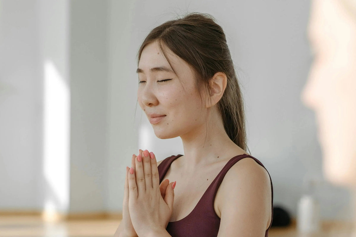a person doing breathing exercises