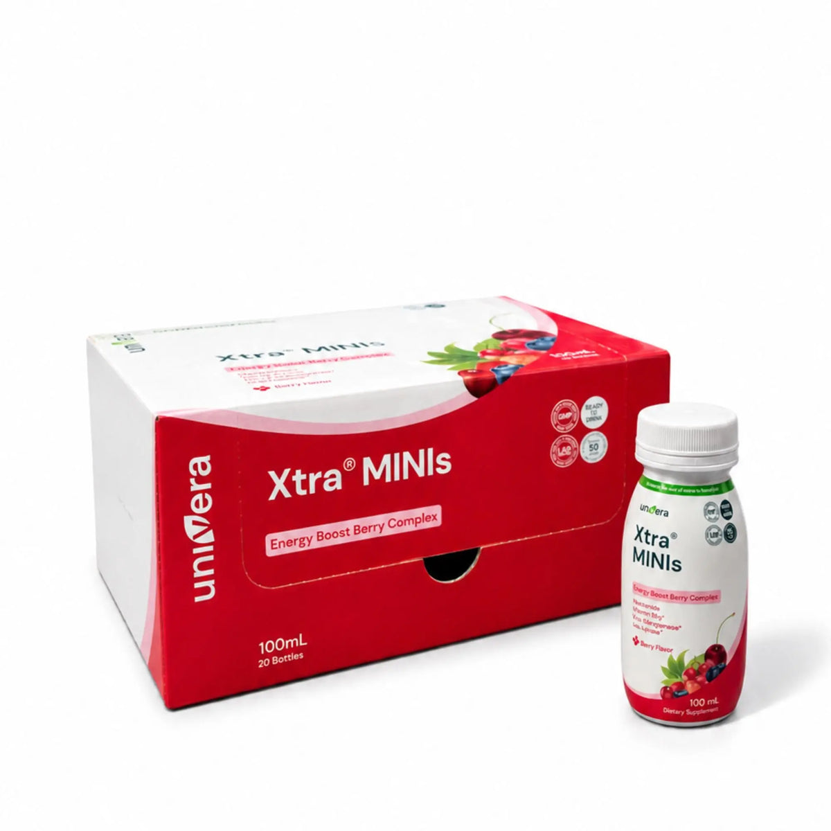 Xtra Minis Portable Energy Drink – 1 Pack (20 Mini Shots)