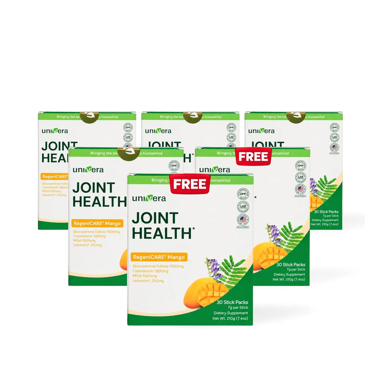 RegeniCARE® | Joint Health Formula | Glucosamine, MSM & Univestin® | Mango Stick Packs