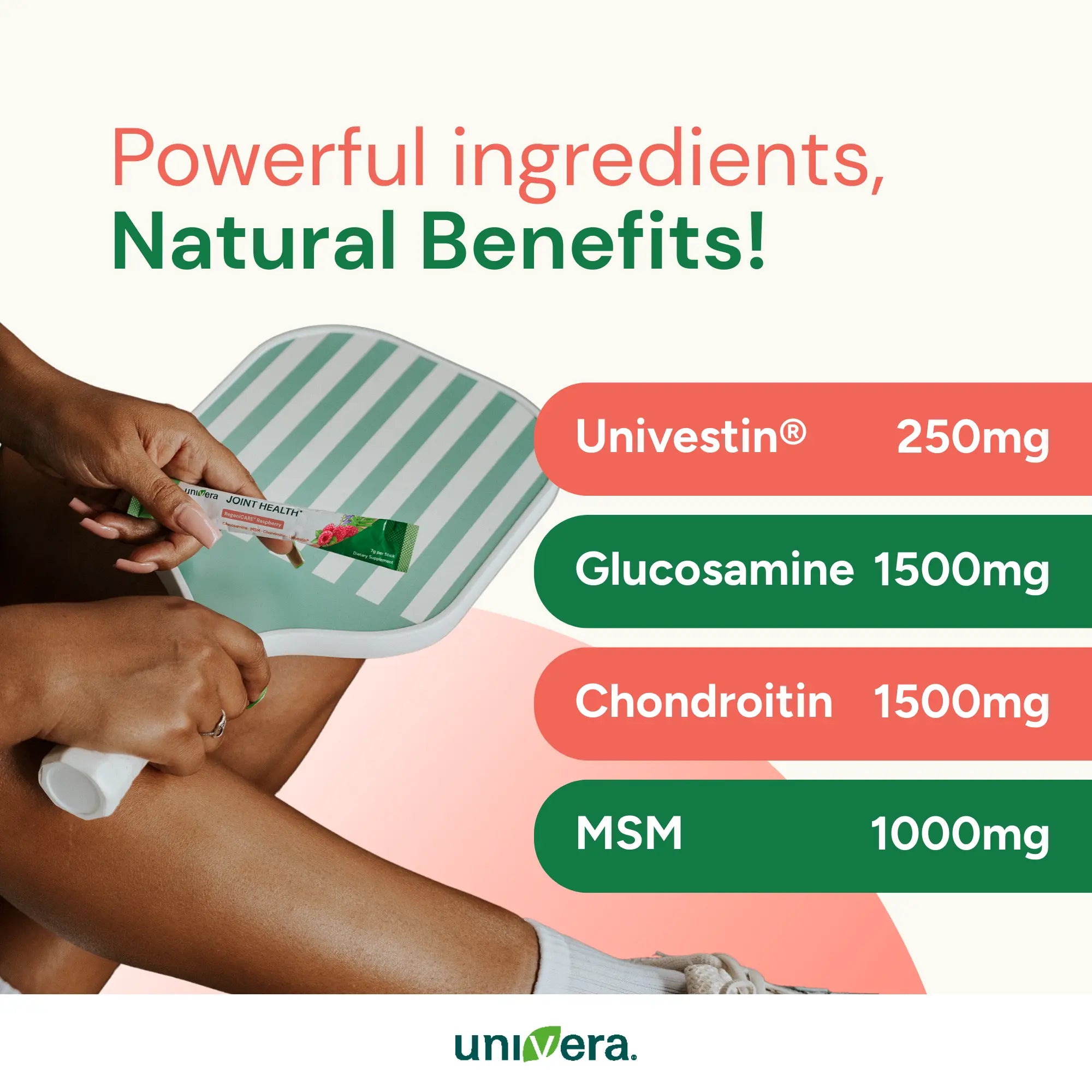 Advertisement for RegeniCARE consisting of its ingredients