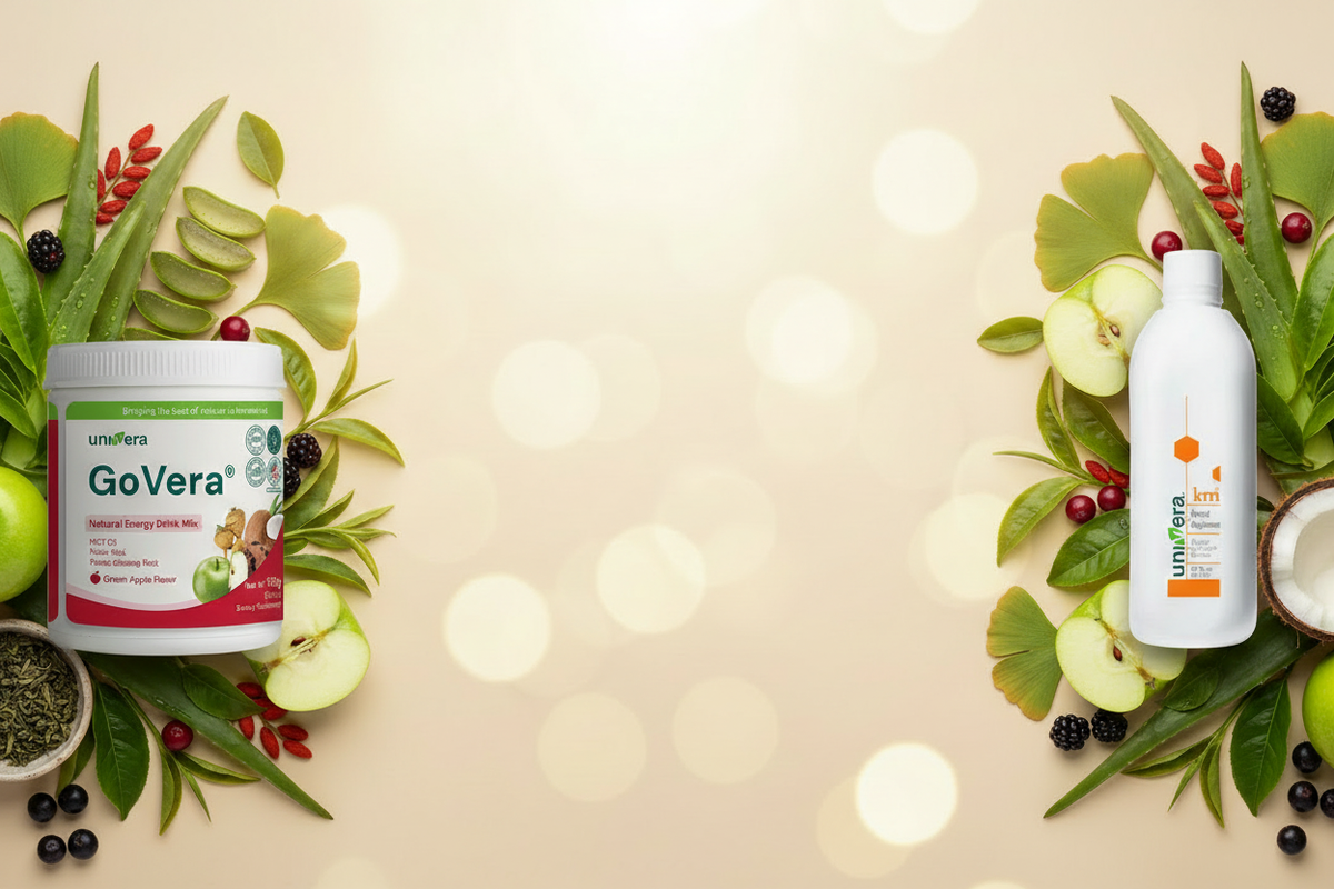 Energy & Vitality Banner - Smaller Bottles with Berries