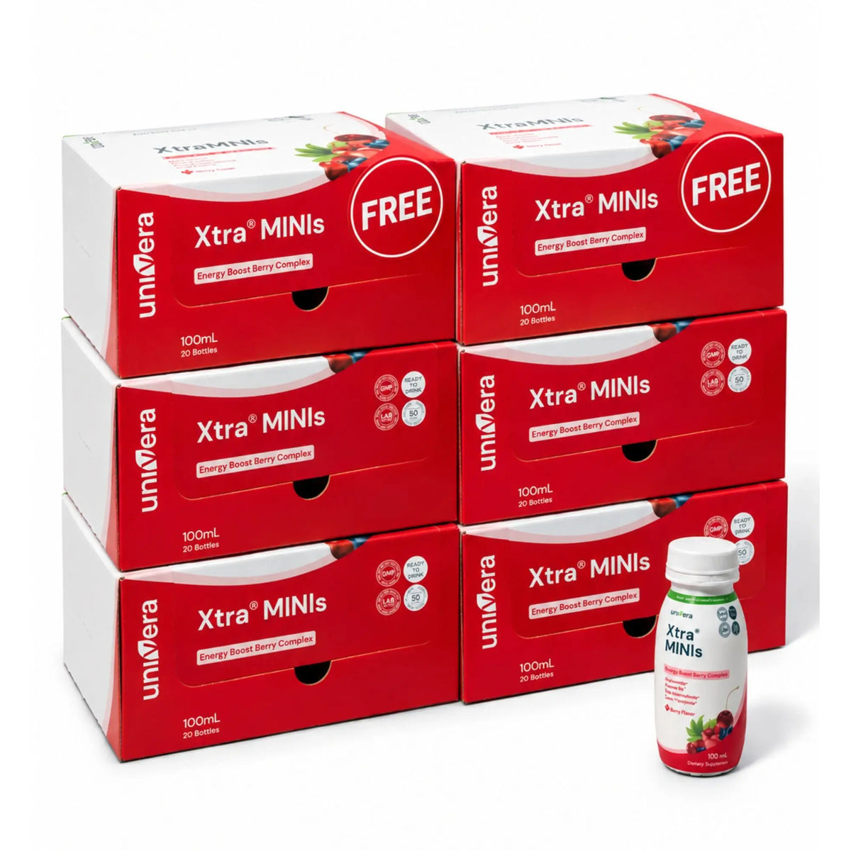 Xtra Minis Portable Energy Drink – 1 Pack (20 Mini Shots)