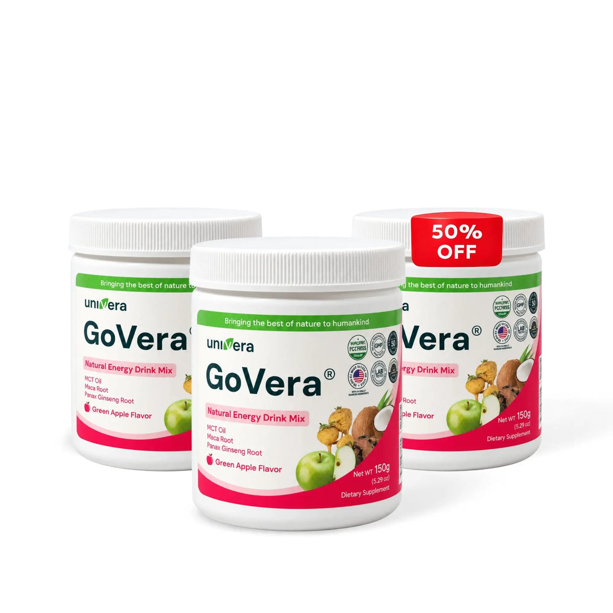 GoVera Apple – Natural Energy Drink Mix