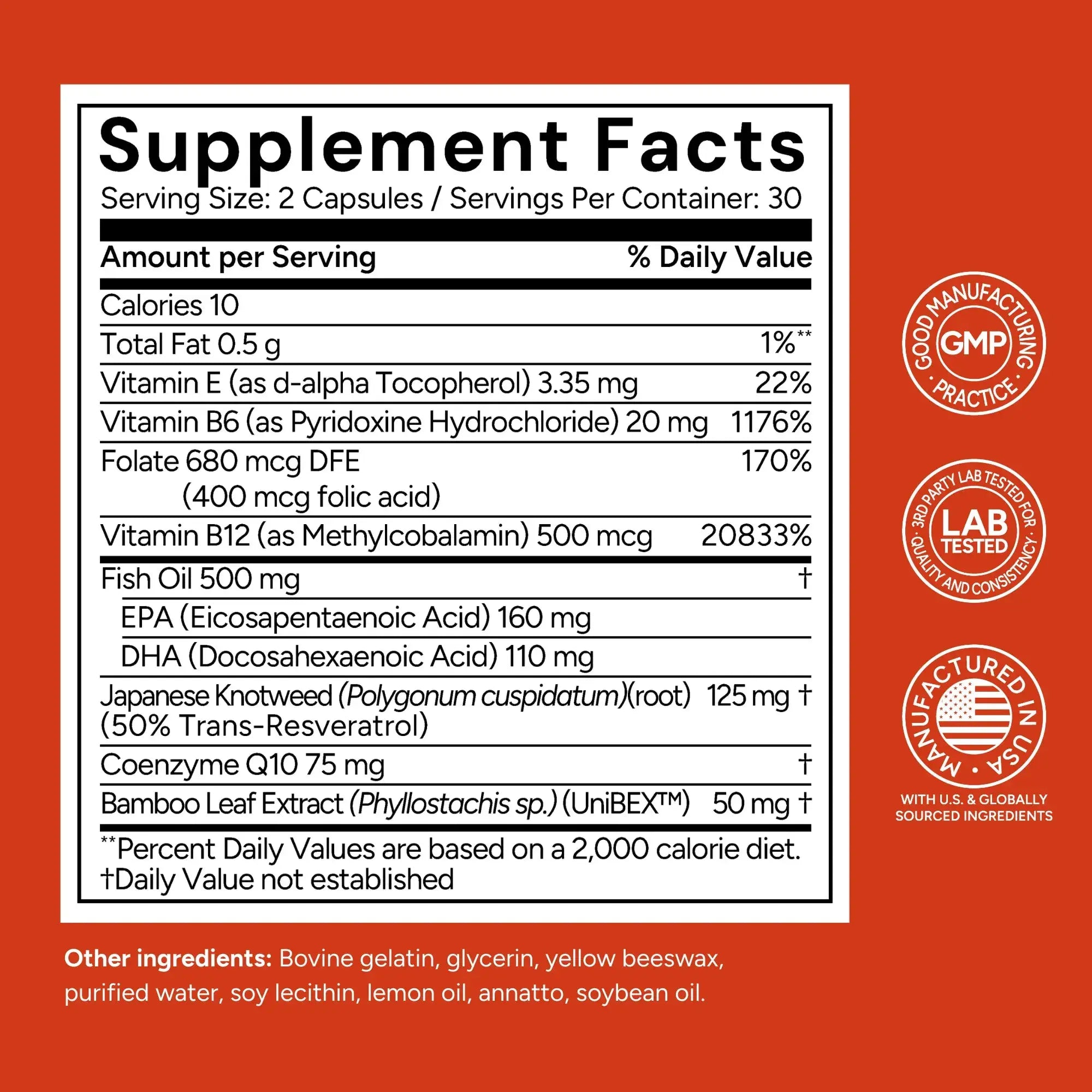 Rhythmatix by Univera showing the supplement facts