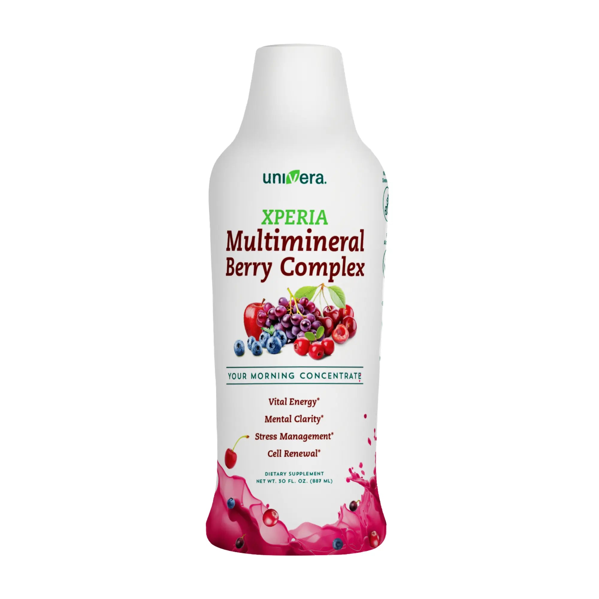 Univera XPERIA Multimineral Berry Complex supplement bottle on a white background