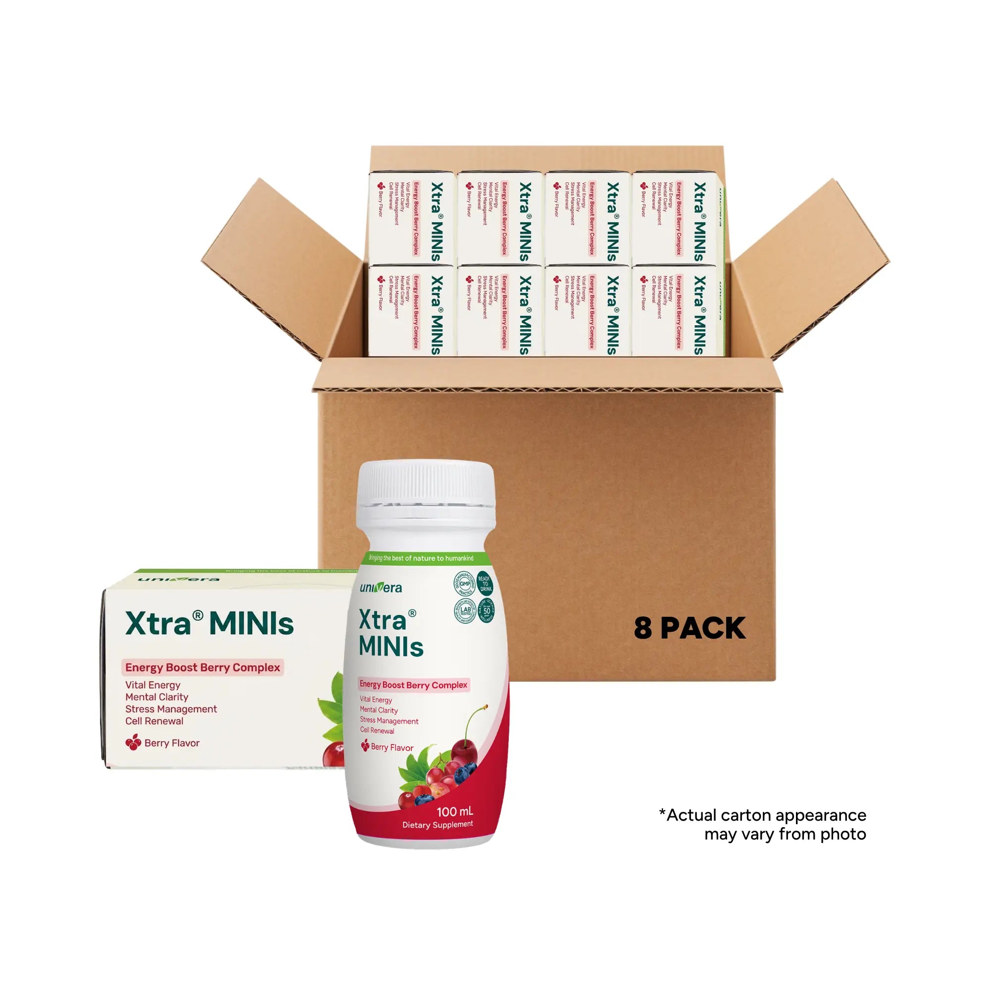 Xtra Minis Portable Energy – 8 Packs (20 Mini Shots Each)