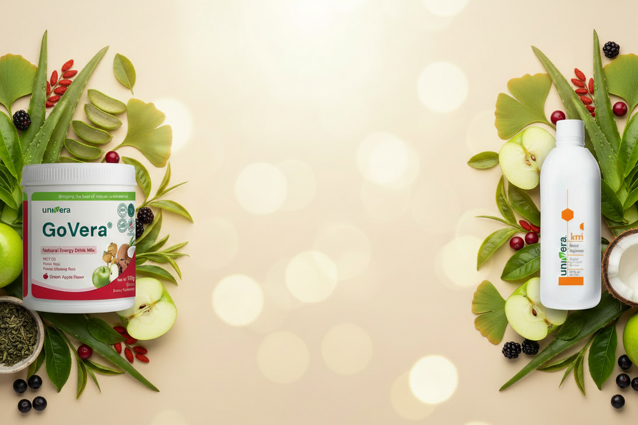 Energy & Vitality Banner - Smaller Bottles with Berries